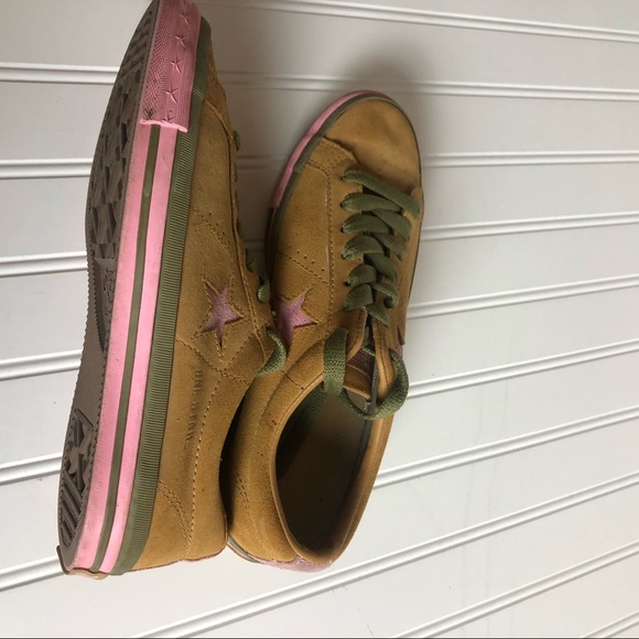 Converse One Star Camel, Pink, and Green Sneakers - Picture 7 of 10